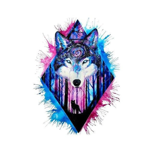 Tatouage Loup Aquarelle